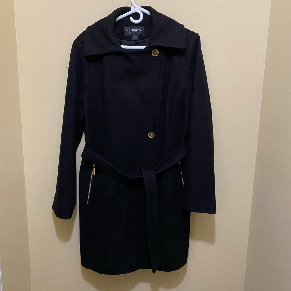Liz Claiborne ladies wool belted coat